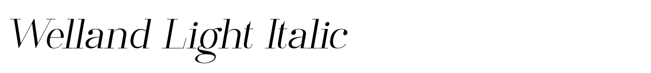 Welland Light Italic